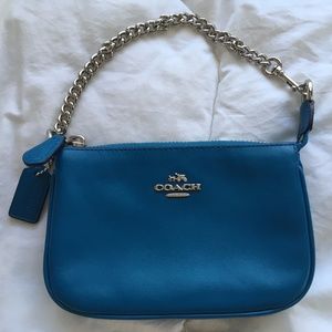 Coach Nolita Wristlet in Turquoise Leather